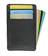 Card Holder Black vertical Grain Leather-3601