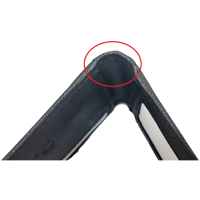 Wallet Men Black - Bifold Lucky  Wallet- Full Grain Leather Wallet with NO HOLE- Black Wallet - 3704