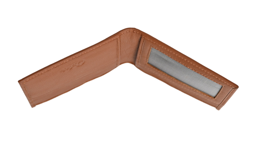 Wallet Men Brown - Bifold Lucky  Wallet- Full Grain Leather Wallet with NO HOLE- DARK Brown Wallet -3704