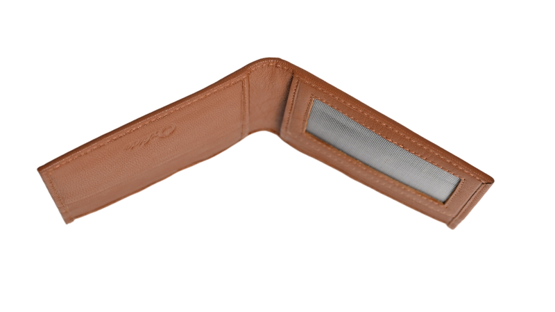 Wallet Men Brown - Bifold Lucky  Wallet- Full Grain Leather Wallet with NO HOLE- DARK Brown Wallet -3704