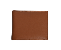Wallet Men Brown - Bifold Lucky  Wallet- Full Grain Leather Wallet with NO HOLE- DARK Brown Wallet -3704