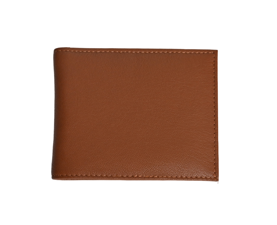 Wallet Men Brown - Bifold Lucky  Wallet- Full Grain Leather Wallet with NO HOLE- DARK Brown Wallet -3704