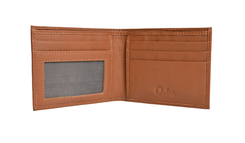 Wallet Men Brown - Bifold Lucky  Wallet- Full Grain Leather Wallet with NO HOLE- DARK Brown Wallet -3704