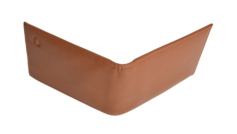 Wallet Men Brown - Bifold Lucky  Wallet- Full Grain Leather Wallet with NO HOLE- DARK Brown Wallet -3704