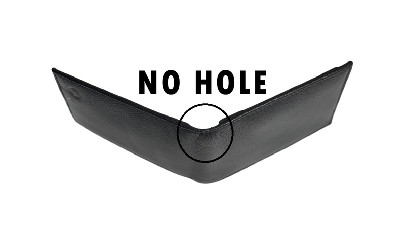 Wallet Men Black with coin pouch - Bifold Lucky Wallet- Full Grain Leather Wallet with NO HOLE- Black Wallet - 3704CP Oxhide