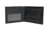 Wallet Men Black with coin pouch - Bifold Lucky Wallet- Full Grain Leather Wallet with NO HOLE- Black Wallet - 3704CP Oxhide