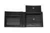 Wallet Men Black with coin pouch - Bifold Lucky Wallet- Full Grain Leather Wallet with NO HOLE- Black Wallet - 3704CP Oxhide