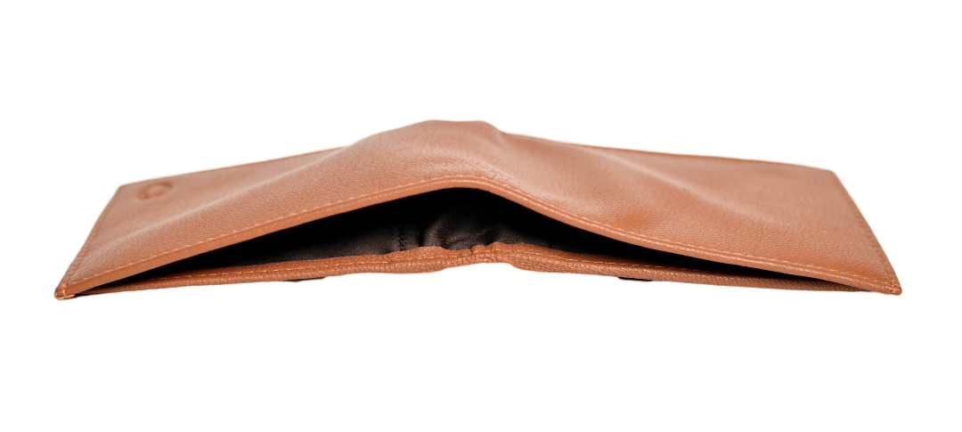 Wallet Men Brown with coin pouch - Bifold Lucky Wallet- Full Grain Leather Wallet with NO HOLE- Brown Wallet - 3704CP Oxhide