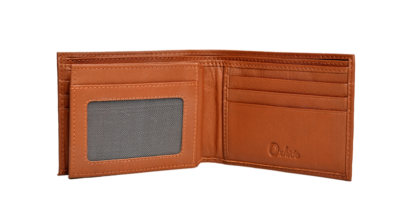 Wallet Men Brown - Bifold Lucky  Wallet- Full Grain Leather Wallet with NO HOLE- Dark Brown Wallet - Oxhide 3851