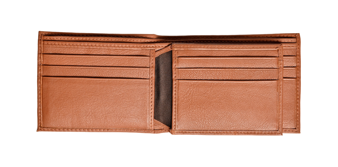 Wallet Men Brown - Bifold Lucky  Wallet- Full Grain Leather Wallet with NO HOLE- Dark Brown Wallet - Oxhide 3851