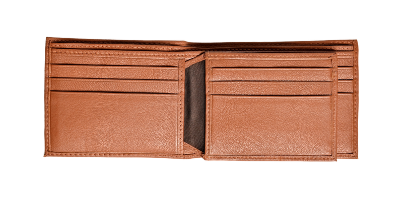 Wallet Men Brown - Bifold Lucky  Wallet- Full Grain Leather Wallet with NO HOLE- Dark Brown Wallet - Oxhide 3851