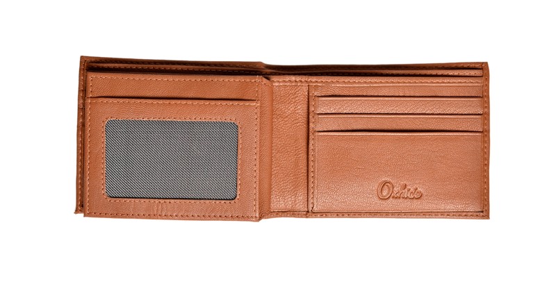 Wallet Men Brown - Bifold Lucky  Wallet- Full Grain Leather Wallet with NO HOLE- Dark Brown Wallet - Oxhide 3851
