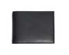 Wallet Men Black - Bifold Lucky  Wallet- Full Grain Leather Wallet with NO HOLE- Black Wallet - 3704