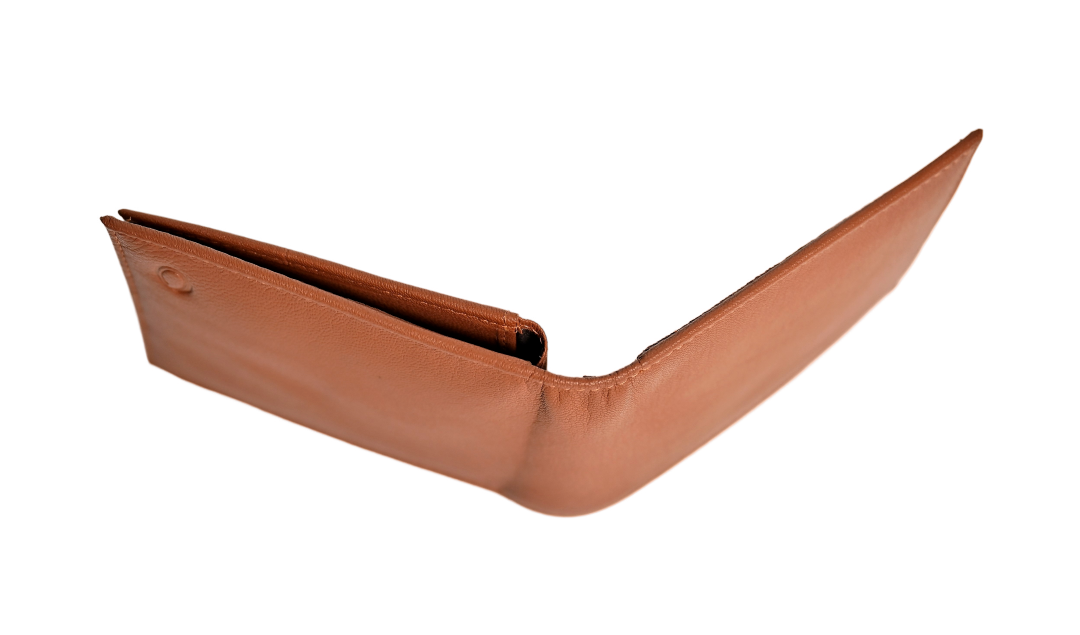 Wallet Men Brown - Bifold Lucky  Wallet- Full Grain Leather Wallet with NO HOLE- Dark Brown Wallet - Oxhide 3851