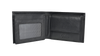 Wallet Men Black with coin pouch - Bifold Lucky Wallet- Full Grain Leather Wallet with NO HOLE- Black Wallet - Oxhide 3851CP Black