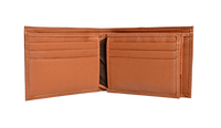 Wallet Men Brown with coin pouch - Bifold Lucky Wallet- Full Grain Leather Wallet with NO HOLE- Brown Wallet - Oxhide 3851CP Brown