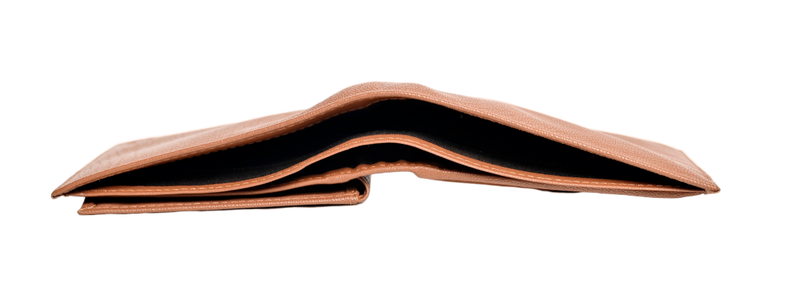 Wallet Men Brown with coin pouch - Bifold Lucky Wallet- Full Grain Leather Wallet with NO HOLE- Brown Wallet - Oxhide 3851CP Brown