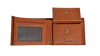 Wallet Men Brown with coin pouch - Bifold Lucky Wallet- Full Grain Leather Wallet with NO HOLE- Brown Wallet - Oxhide 3851CP Brown