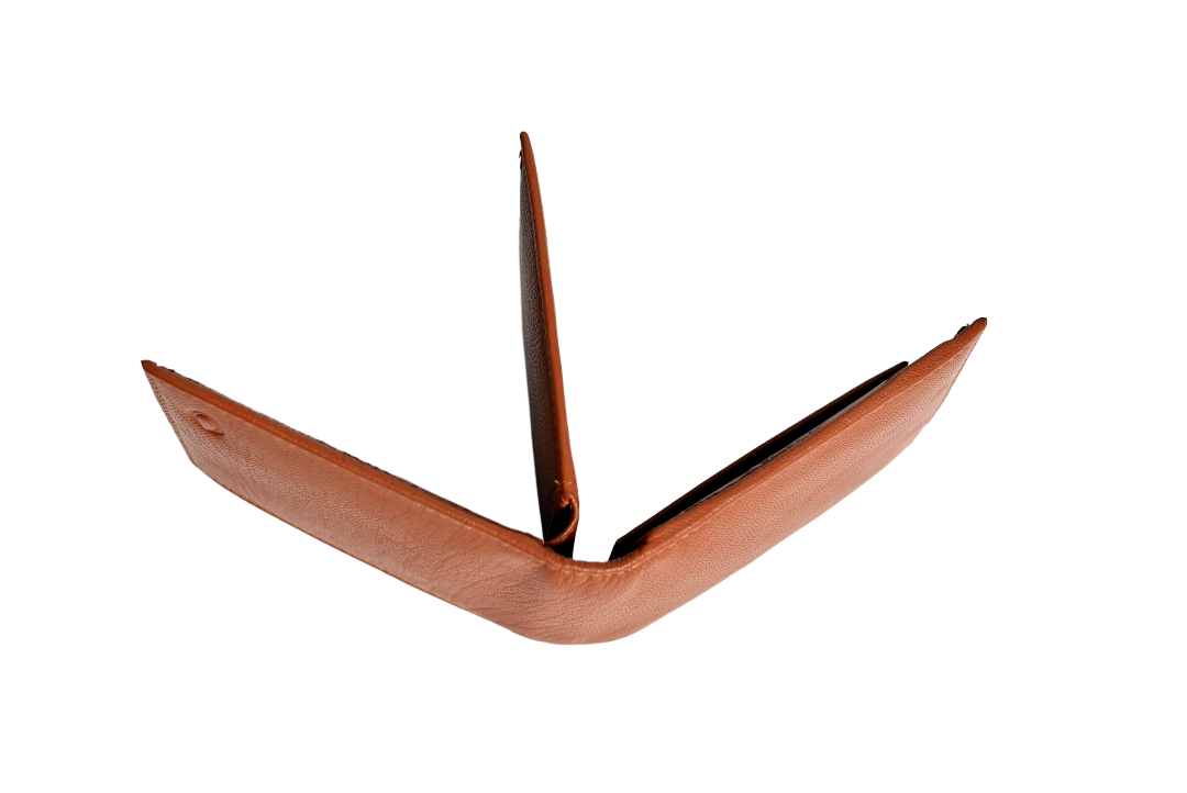 Wallet Men Brown with coin pouch - Bifold Lucky Wallet- Full Grain Leather Wallet with NO HOLE- Brown Wallet - Oxhide 3851CP Brown