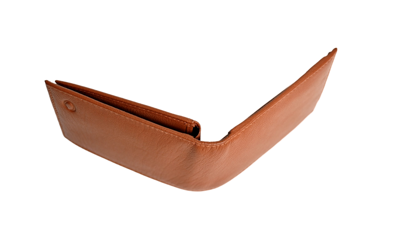 Wallet Men Brown with coin pouch - Bifold Lucky Wallet- Full Grain Leather Wallet with NO HOLE- Brown Wallet - Oxhide 3851CP Brown