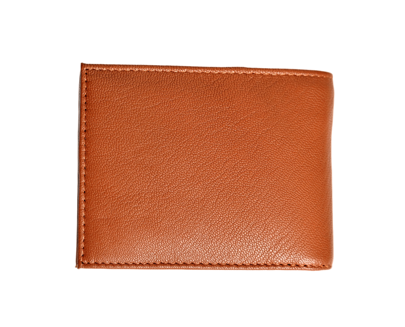 Wallet Men Brown with coin pouch - Bifold Lucky Wallet- Full Grain Leather Wallet with NO HOLE- Brown Wallet - Oxhide 3851CP Brown