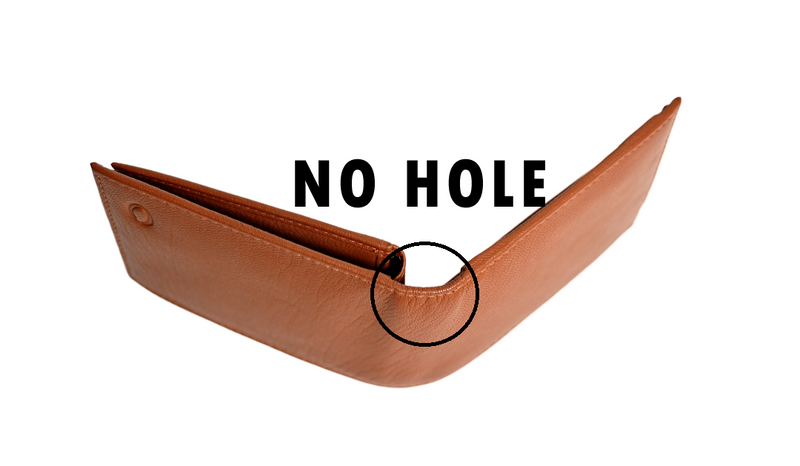 Wallet Men Brown with coin pouch - Bifold Lucky Wallet- Full Grain Leather Wallet with NO HOLE- Brown Wallet - Oxhide 3851CP Brown