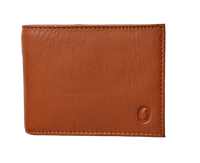 Wallet Men Brown with coin pouch - Bifold Lucky Wallet- Full Grain Leather Wallet with NO HOLE- Brown Wallet - Oxhide 3851CP Brown
