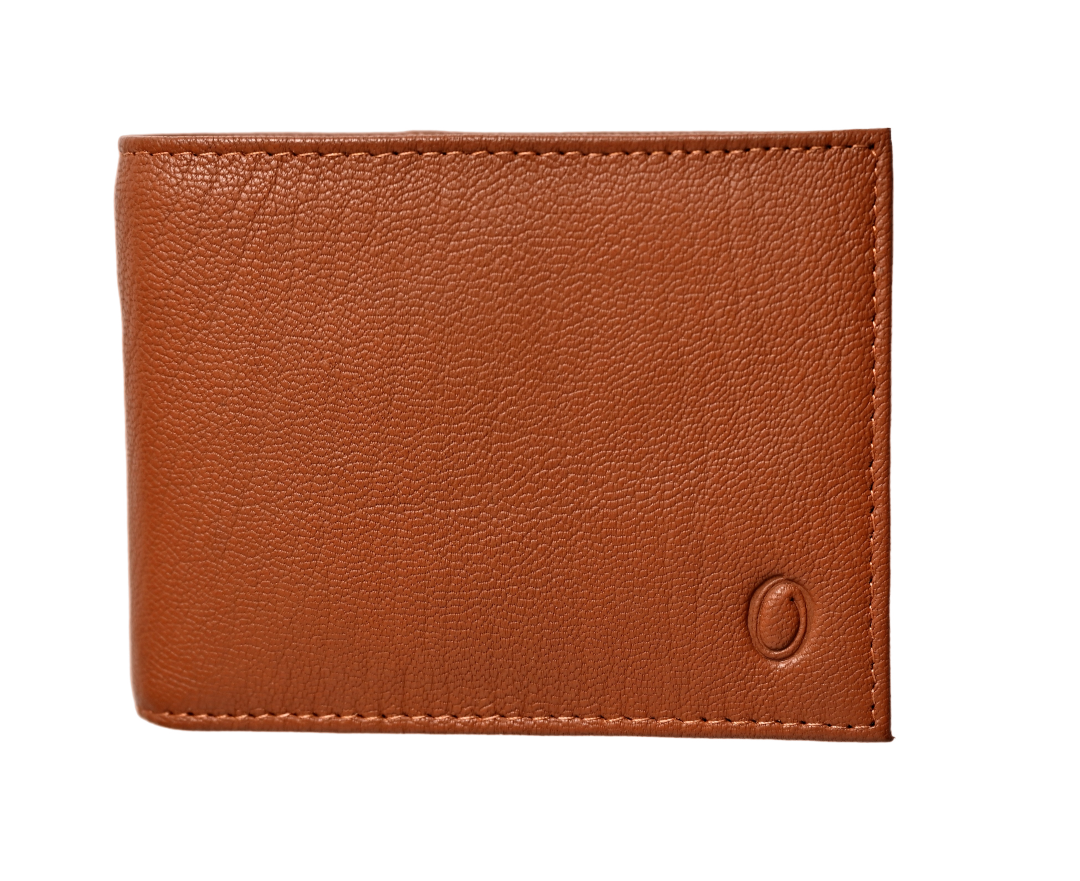Wallet Men Brown with coin pouch - Bifold Lucky Wallet- Full Grain Leather Wallet with NO HOLE- Brown Wallet - Oxhide 3851CP Brown