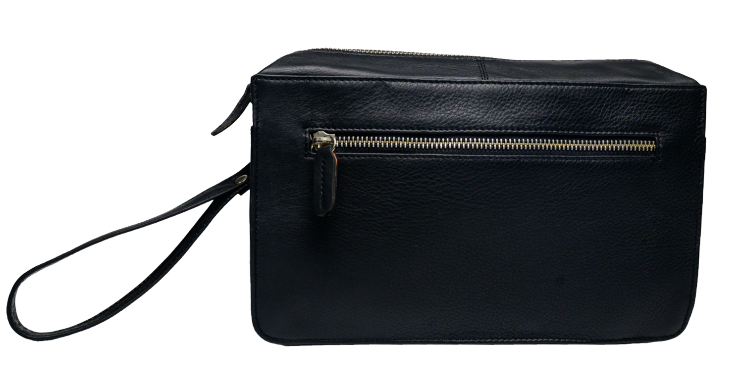 Leather clutch for Men - Leather Bag -Travel Bag-Toliet bag- Wristlet for Men - OX51