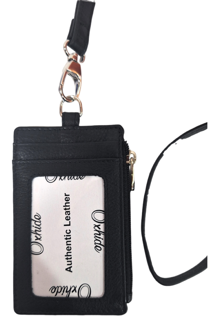 Oxhide Leather Lanyard - Black