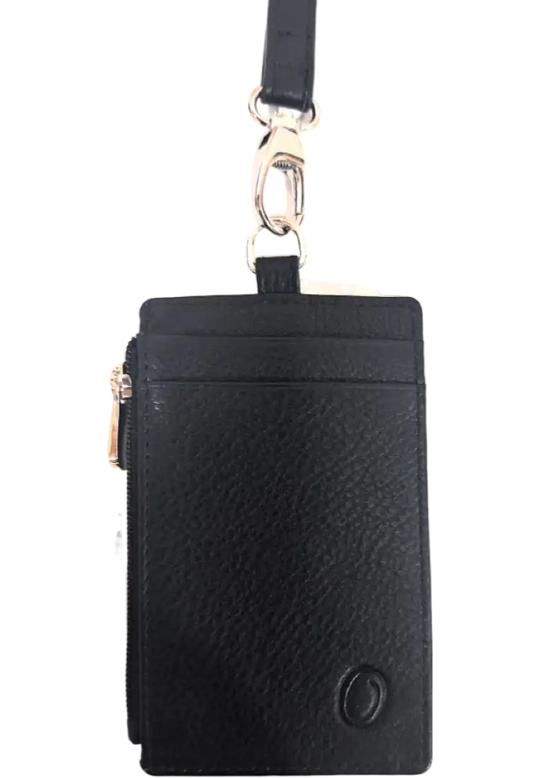 Black leather lanyard – Oxhide