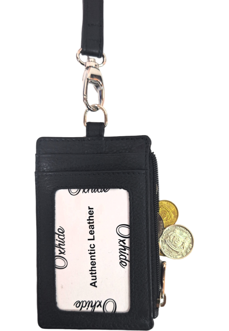 Oxhide Leather Lanyard - Black