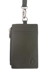 Green leather ID card holder lanyard 4164 – Oxhide