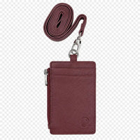 Red leather ID card holder lanyard 4164 – Oxhide