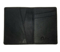 Bi-fold Leather Card Holder Black