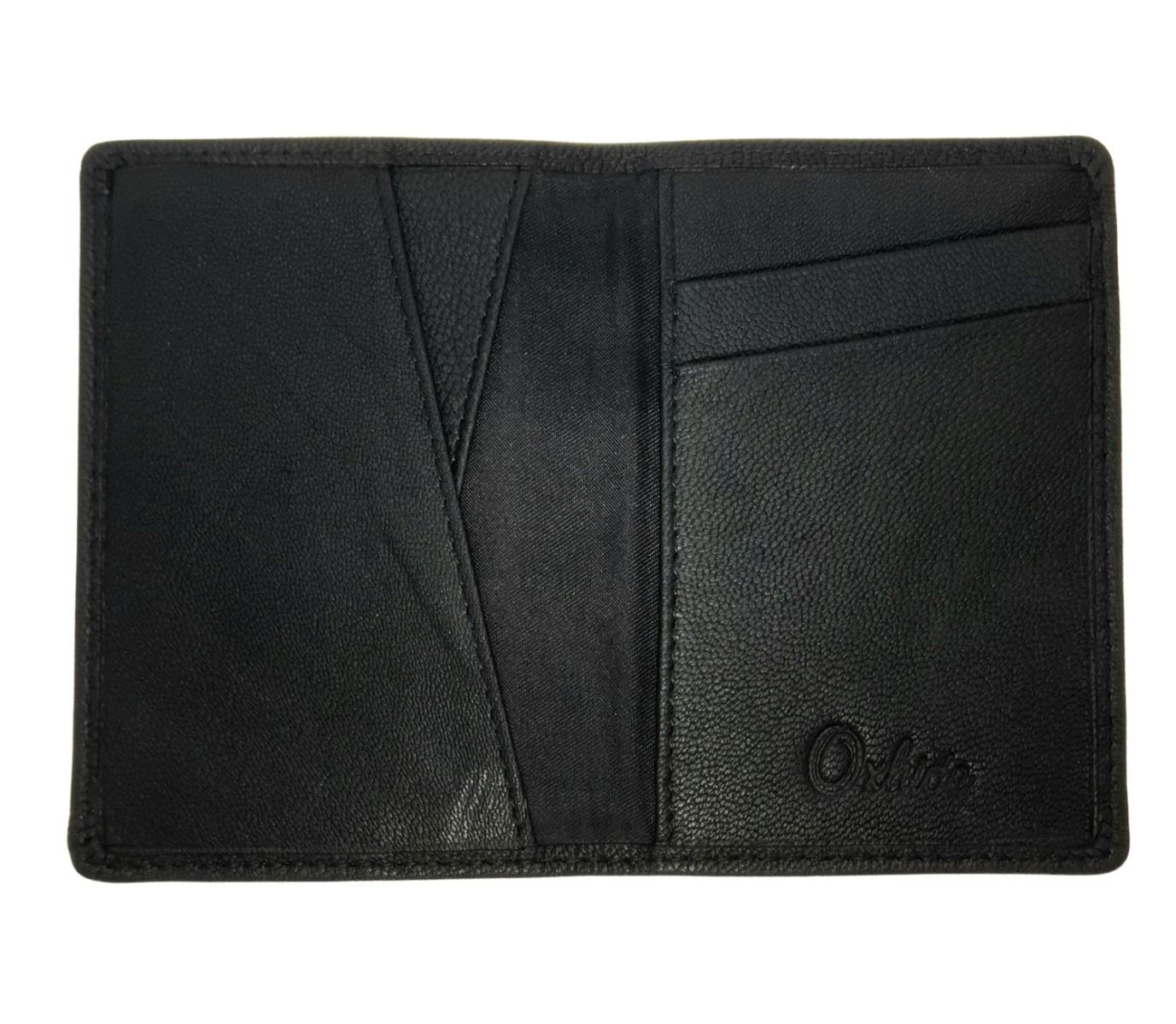 Bi-fold Leather Card Holder Black