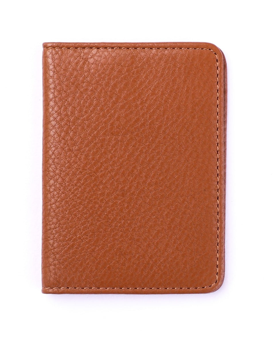 Bi-fold Leather Card Holder Brown- 4166 Oxhide