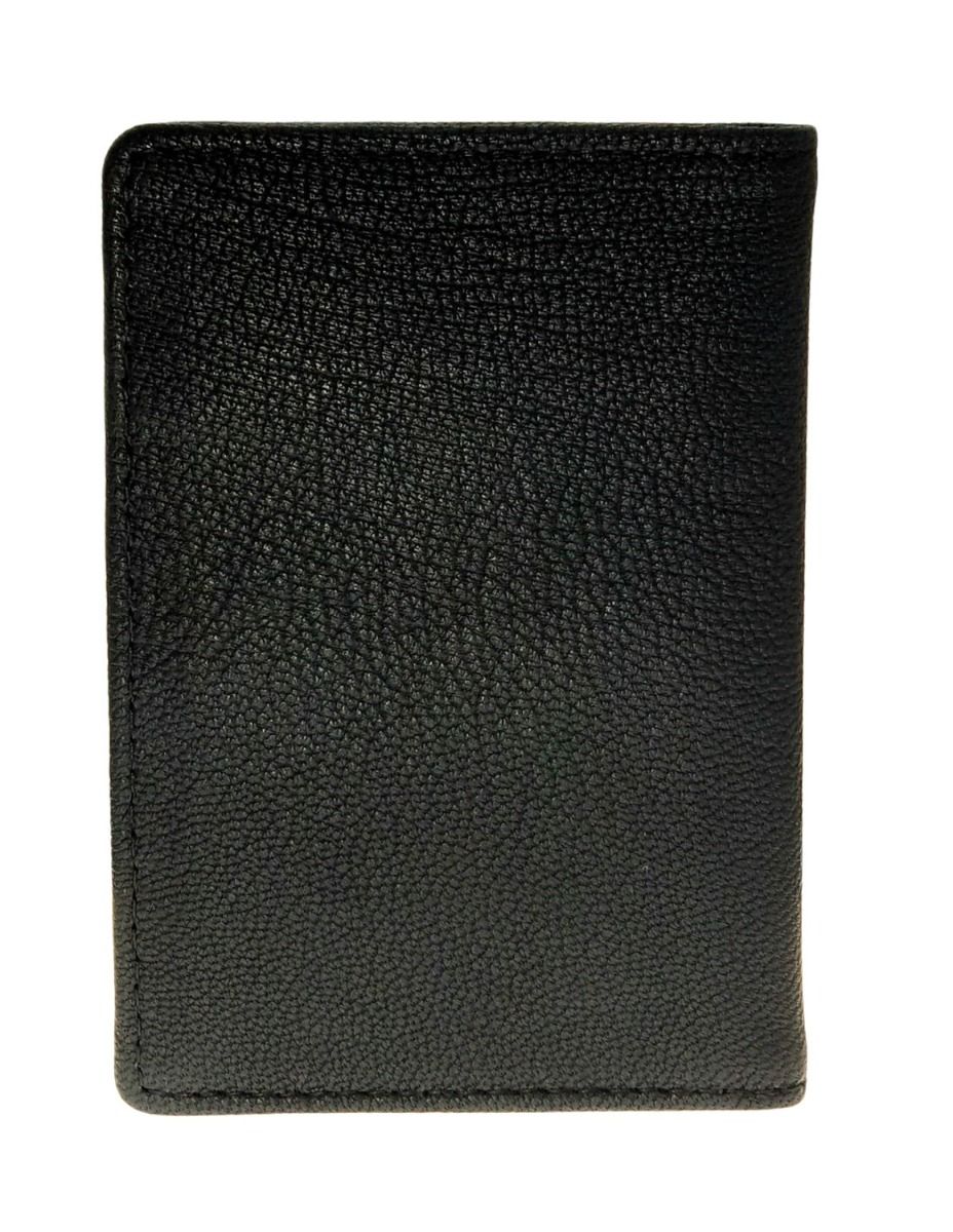 Bi-fold Leather Card Holder Black
