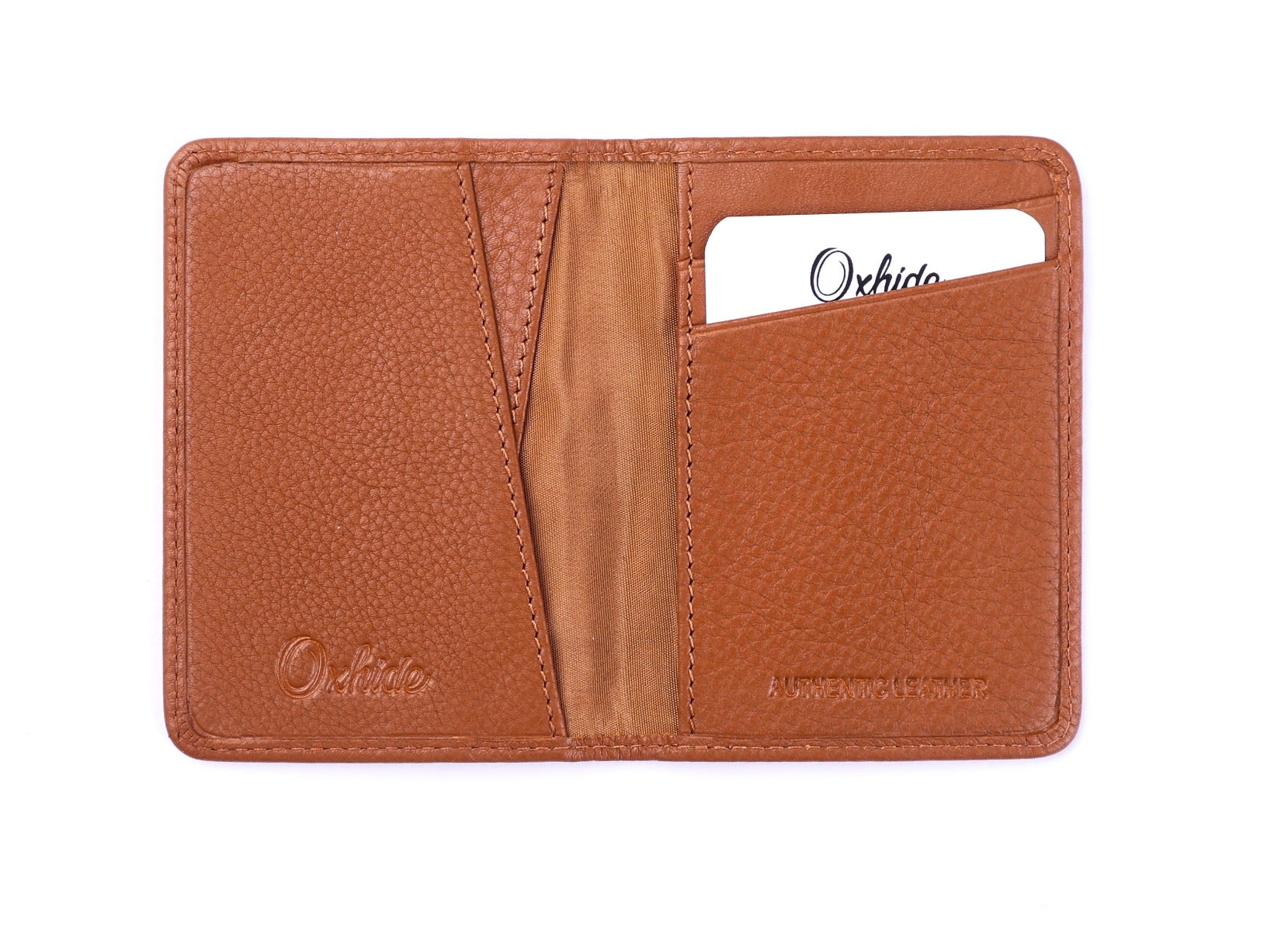 Bi-fold Leather Card Holder Brown- 4166 Oxhide
