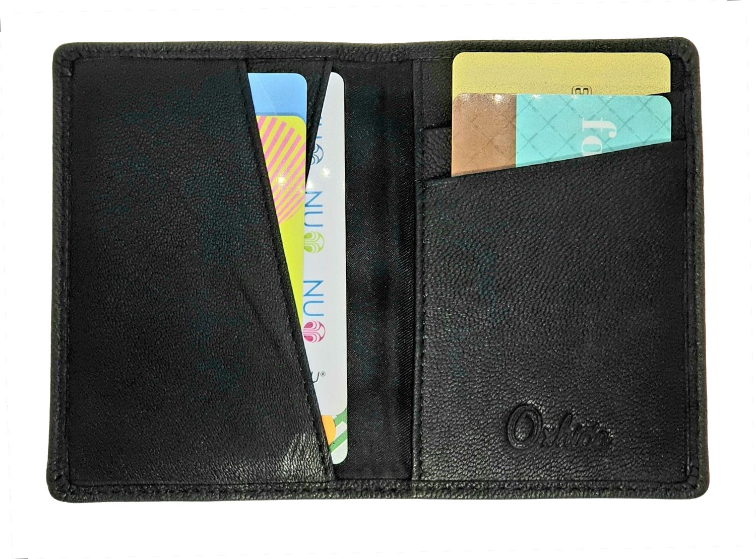 Bi-fold Leather Card Holder Black