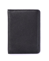 Bi-fold Leather Card Holder Black