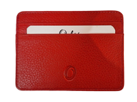 Leather Card Holder - Leather cardholder - Leather Card Case - Leather Card Pouch - Card Sleeve - Oxhide 4181 Red