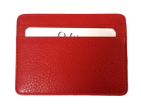 Leather Card Holder - Leather cardholder - Leather Card Case - Leather Card Pouch - Card Sleeve - Oxhide 4181 Red