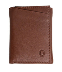 Trifold Wallet Men - Genuine Leather Wallet - Brown Wallet - Compact Wallet - 4199 Oxhide