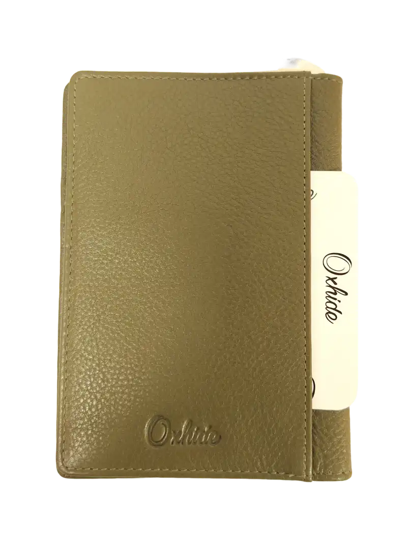 Green leather passport wallet 4297 – Oxhide