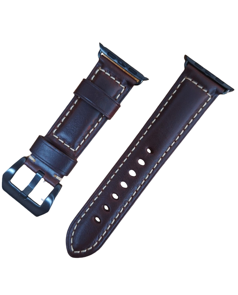 Leather Apple watch strap BLACK croco 38,40,41 / 42,44,45 mm - OXHIDE