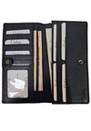 Long Leather Wallet for Men - Genuine Leather Wallet - Black Wallet - Men Long Wallet with Zip - sd07 Oxhide