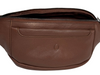 Leather Bum bag waist Pouch For Men - Small Leather Pouch - Cross Body Bag -J0082 BROWN