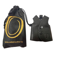 Key Wallet - Leather Key Pouch Black - J1005 Oxhide