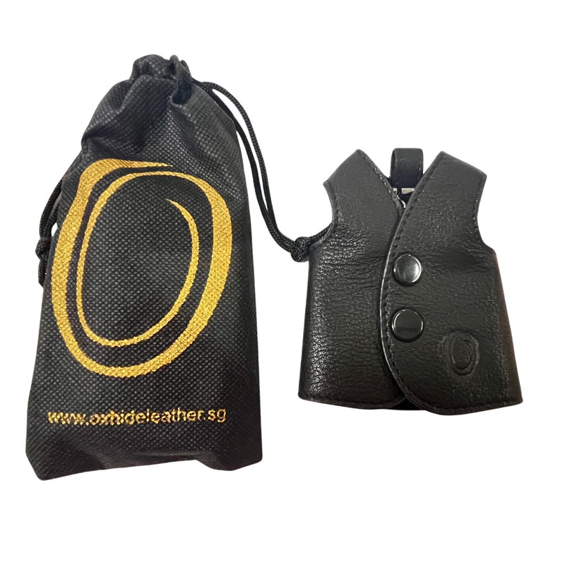 Key Wallet - Leather Key Pouch Black - J1005 Oxhide